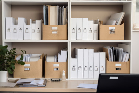 decluttering guru, sharing her tips and tricks for organizing home or office, created with generative aiの素材