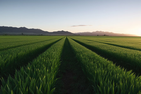 shot of a crop field, created with generative aiの素材