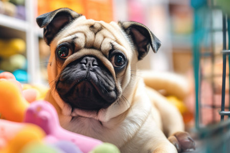 pet store with wide selection of toys, treats, and services for every type of pet, created with generative aiの素材