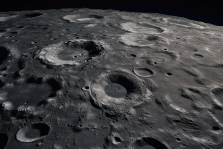 close-up of the moon, with each phase and event visible, created with generative aiの素材