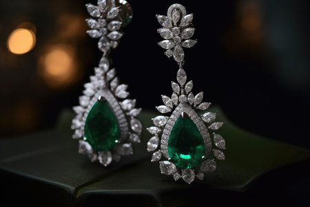 a stunning pair of earrings, the ultimate accessory for any outfit, created with generative aiの素材