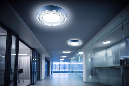 smart lighting system that adapts to changing environments, providing optimum visibility and safety in any situation, created with generative aiの素材