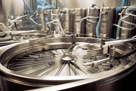 surgical instruments being steam sterilized in autoclave for safe and effective operation, created with generative aiの素材