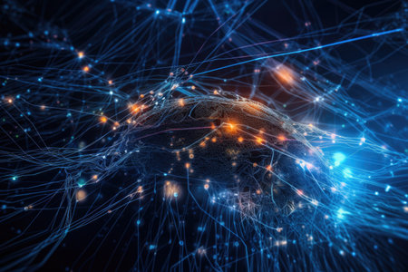 a neural network, learning from past experiences, to predict future events, created with generative aiの素材