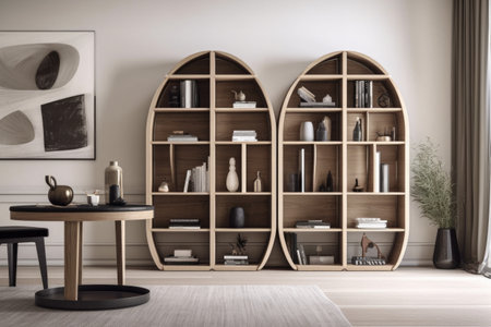 modern storage solution with sleek design and minimalistic features, created with generative aiの素材