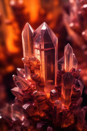 macro shot of crystal formations, created with generative aiの素材