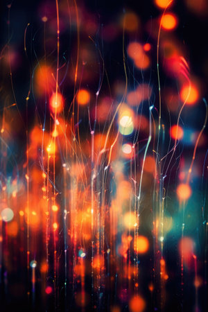 abstract blurred lights creating festive mood, created with generative aiの素材