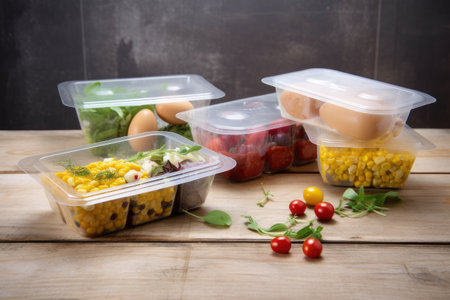 food packaging made from recycled materials and compostable, created with generative aiの素材