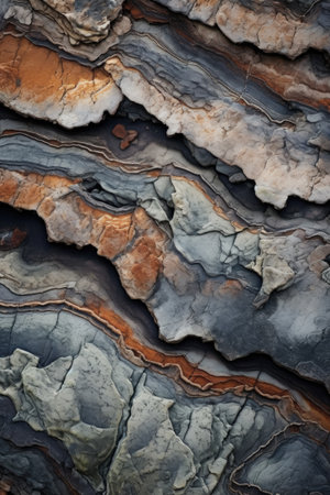 close-up of textured natural stone surface, created with generative aiの素材
