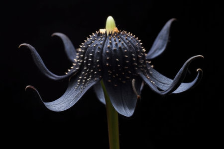 bat plant showcasing its unique black flower, created with generative aiの素材