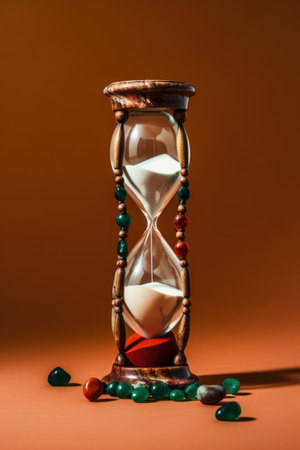 hourglass representing time management, created with generative aiの素材