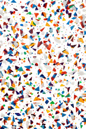 abstract confetti pattern on a white background, created with generative aiの素材