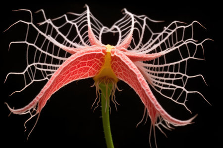 unique bat flower with whisker-like filaments, created with generative aiの素材