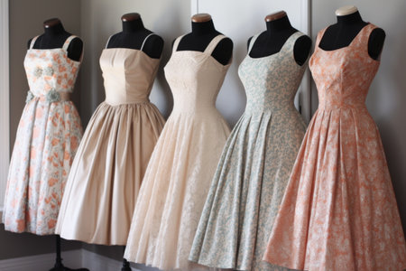 upcycled dress made from old and worn out jeans, created with generative aiの素材