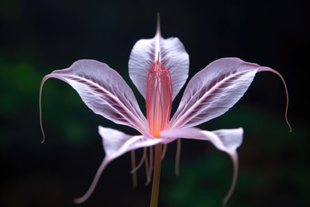 a selective focus shot of the delicate bat flower, created with generative aiの素材