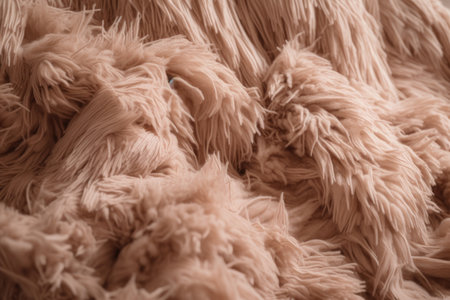 textural close-up of soft and fluffy fabric, created with generative aiの素材