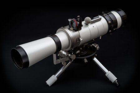 modern telescope with attached camera for astrophotography, created with generative aiの素材