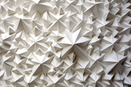 intricate origami tessellation on a white surface, created with generative aiの素材