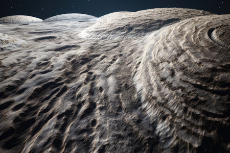 close-up of lunar rock textures and patterns, created with generative aiの素材