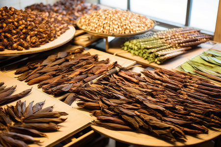 cigars in various stages of production, showcasing the process, created with generative aiの素材