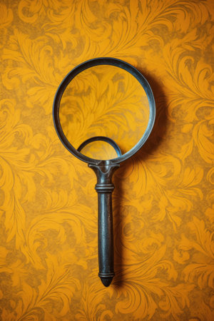 magnifying glass over a question mark, created with generative aiの素材