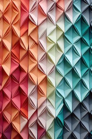 folded paper pattern with geometric shapes, created with generative aiの素材