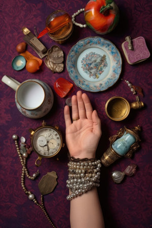 close-up of hands holding various objects in daily life, created with generative aiの素材