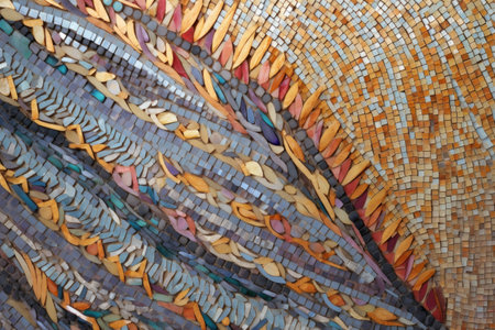 abstract roman mosaic patterns for a modern interpretation, created with generative aiの素材