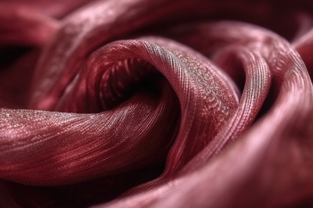 fabric texture close-up, with macro lens, of soft and silky fabric, created with generative aiの素材