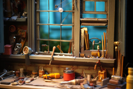 close-up of a window repair kit and its components, created with generative aiの素材