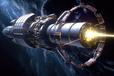 edge magnetoplasma propulsion system, created with generative aiの素材
