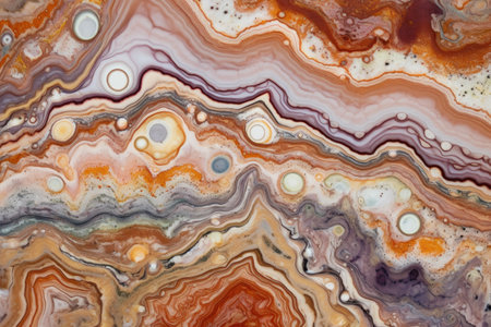 abstract patterns created by minerals in hot springs, created with generative aiの素材