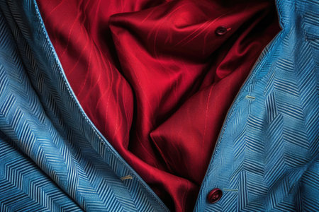 inside view of a suit jacket, showing lining, created with generative aiの素材