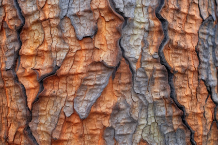close-up of a beetle tree bark texture, created with generative aiの素材