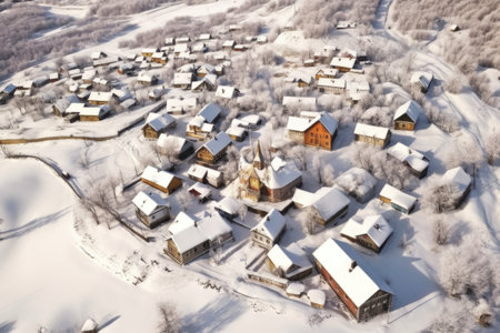 snow-capped pine cones against a winter background, created with generative aiの素材