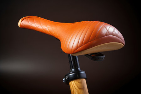bike saddle with seat post and clamp, created with generative aiの素材