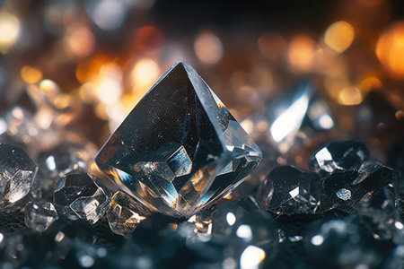 macro shot of diamond dust on equipment, created with generative aiの素材