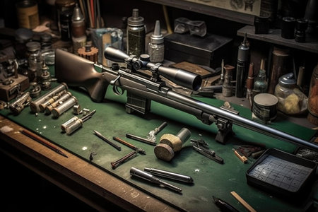precision measuring tools used by gunsmiths, created with generative aiの素材
