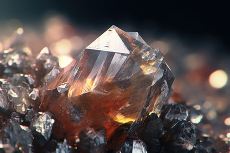 macro shot of diamond dust on equipment, created with generative aiの素材