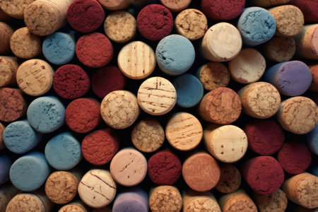 a pile of freshly made wine corks, created with generative aiの素材