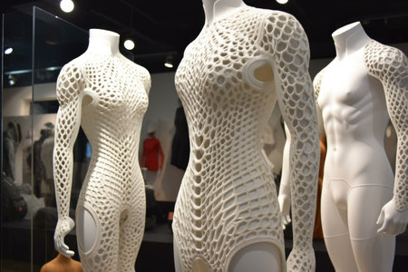 3d printed custom-fit sports gear on display, created with generative aiの素材