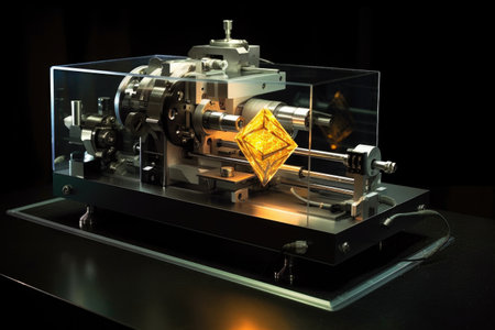 diamond machine with laser precision, created with generative aiの素材