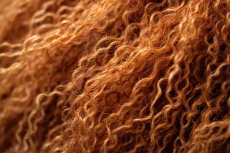 macro shot of natural hair strands for wigs, created with generative aiの素材