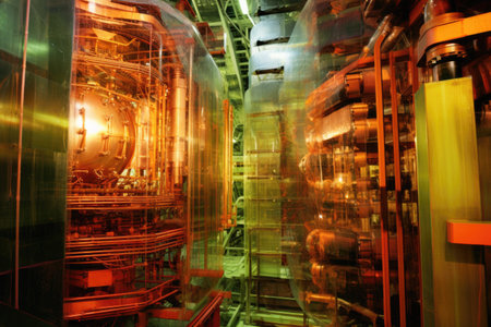 detail of a detector inside the particle accelerator, created with generative aiの素材