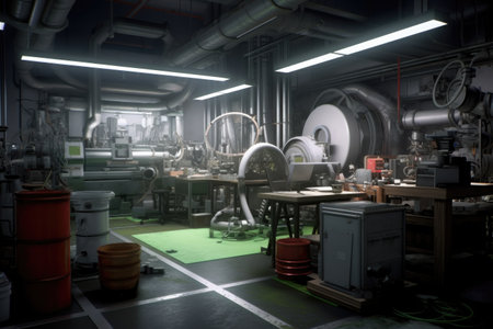 clean room environment for assembling lens components, created with generative aiの素材