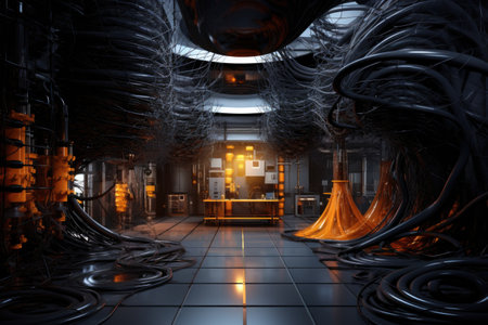 carbon nanotubes arranged in a lab environment, created with generative aiの素材