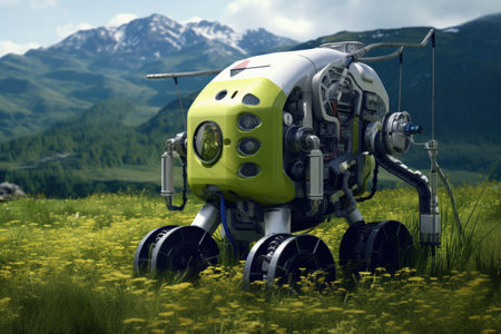 biohybrid robots energy source and battery system, created with generative aiの素材