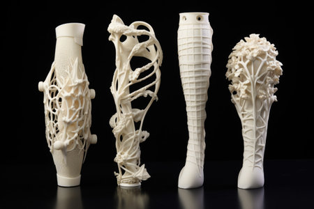 array of 3d printed prosthetic components, created with generative aiの素材