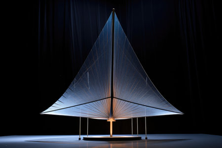 3d printed model of solar sail spacecraft, created with generative aiの素材