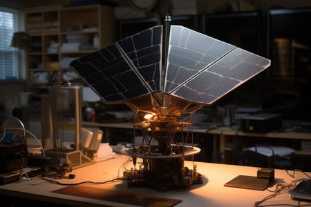 3d printed model of solar sail spacecraft, created with generative aiの素材